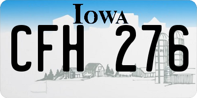 IA license plate CFH276