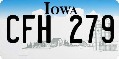 IA license plate CFH279