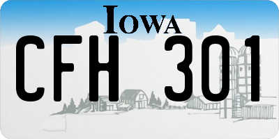 IA license plate CFH301