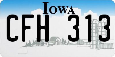 IA license plate CFH313