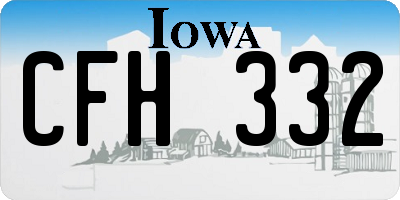 IA license plate CFH332