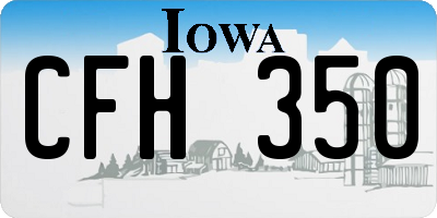 IA license plate CFH350