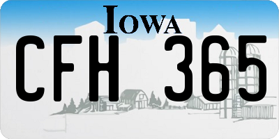 IA license plate CFH365