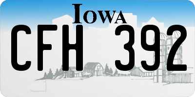 IA license plate CFH392