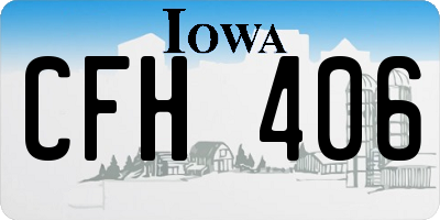 IA license plate CFH406