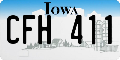 IA license plate CFH411