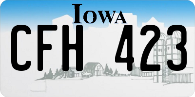 IA license plate CFH423