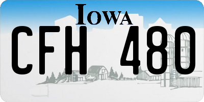 IA license plate CFH480