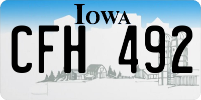 IA license plate CFH492