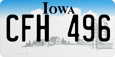 IA license plate CFH496