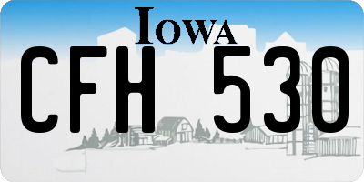 IA license plate CFH530