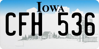 IA license plate CFH536