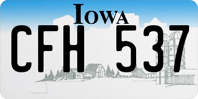 IA license plate CFH537