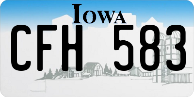 IA license plate CFH583