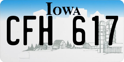 IA license plate CFH617