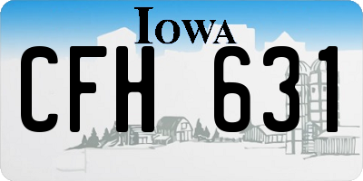 IA license plate CFH631