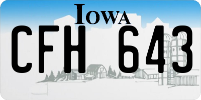 IA license plate CFH643