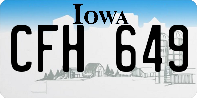 IA license plate CFH649