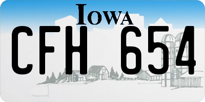 IA license plate CFH654