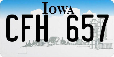 IA license plate CFH657