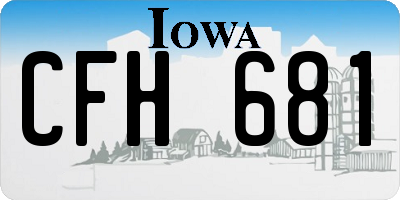 IA license plate CFH681