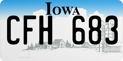 IA license plate CFH683