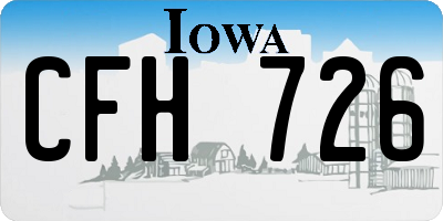 IA license plate CFH726