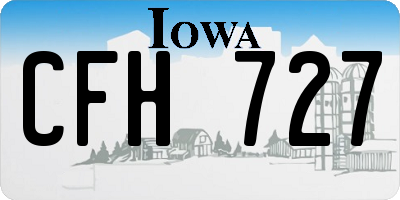 IA license plate CFH727