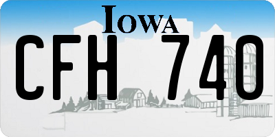 IA license plate CFH740