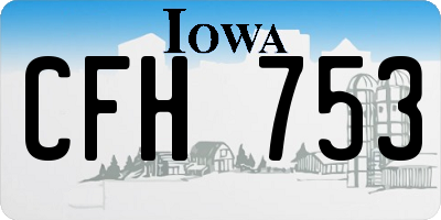 IA license plate CFH753