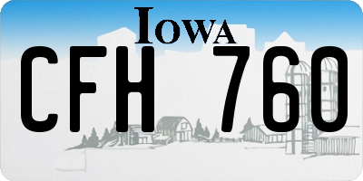 IA license plate CFH760