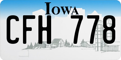 IA license plate CFH778