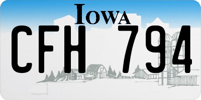 IA license plate CFH794