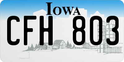 IA license plate CFH803