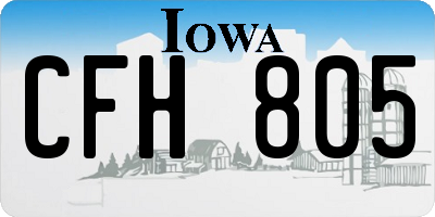 IA license plate CFH805