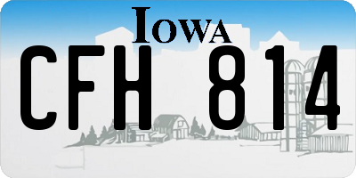 IA license plate CFH814