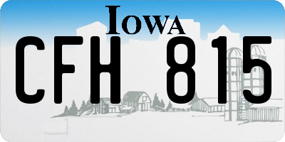IA license plate CFH815