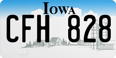 IA license plate CFH828