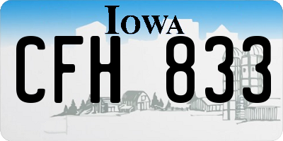 IA license plate CFH833