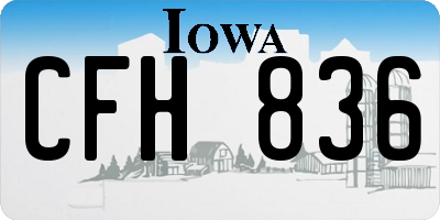 IA license plate CFH836