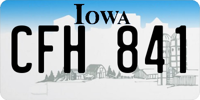 IA license plate CFH841