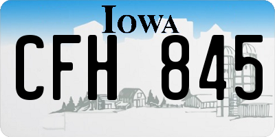 IA license plate CFH845