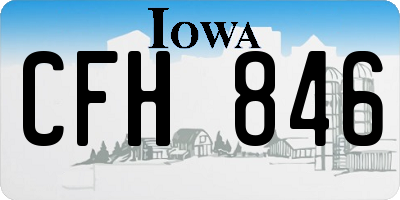 IA license plate CFH846