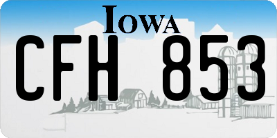 IA license plate CFH853