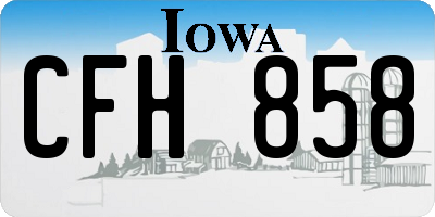 IA license plate CFH858