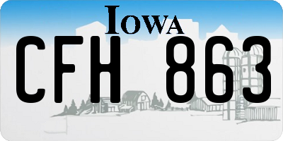 IA license plate CFH863