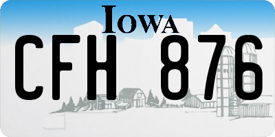 IA license plate CFH876
