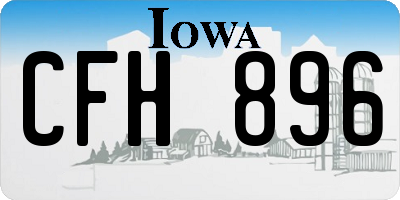 IA license plate CFH896