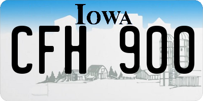 IA license plate CFH900