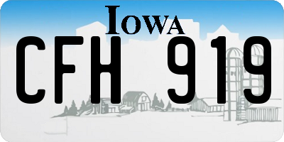 IA license plate CFH919